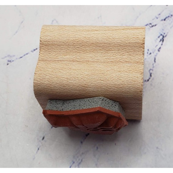 Stampin Up Small Trumpeting Angel 1x1 Inch Wood Mounted Rubber Border Stamp - Picture 4 of 7